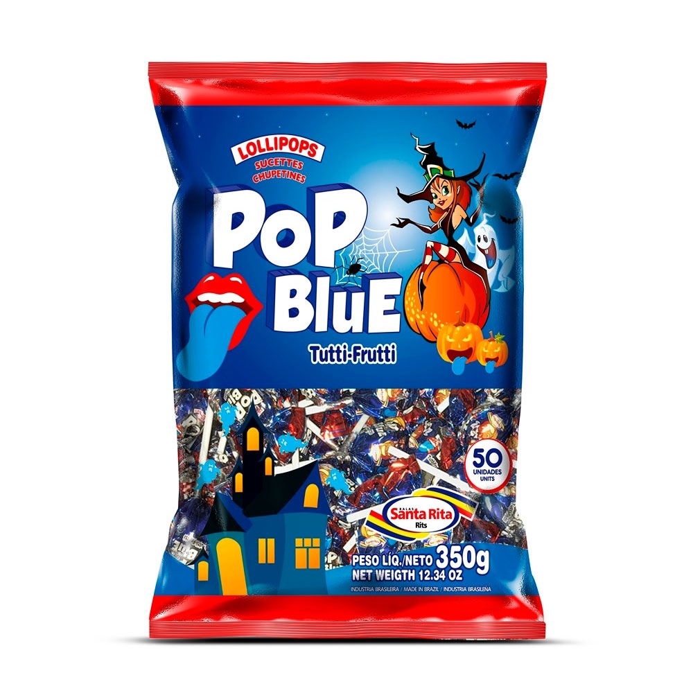 PopBlue Tutti-Frutti Lollipops